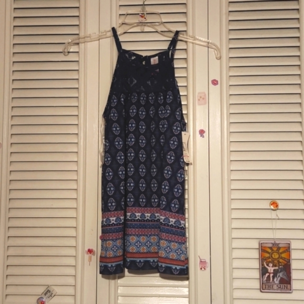 No boundaries 🍒 Blue Boho Tunic tank